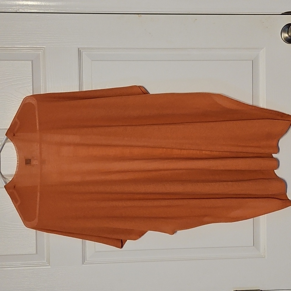 A New Day Burnt Orange Open Front Knitwear - Picture 10 of 10